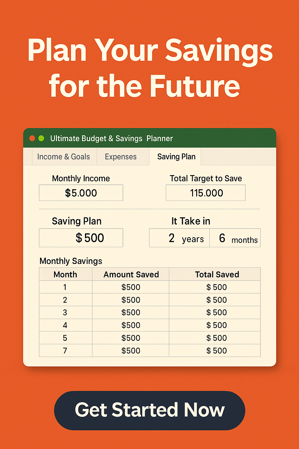 Ultimate Budget & Savings Planner