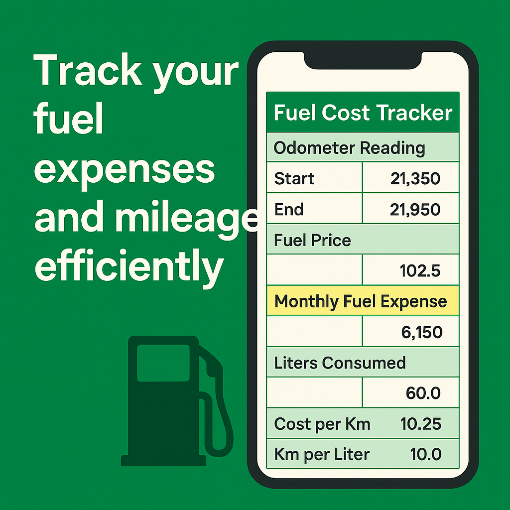 KmWise – Know Your Car’s Real Cost ( Excel Sheet)